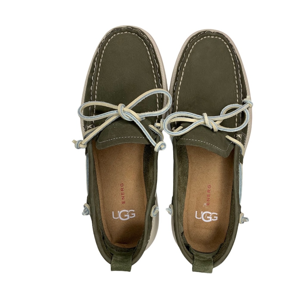 Men's 8 UGG Boat Shoe Moss Green Beach Moccasins